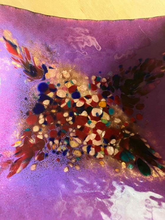 Image 1 of Magnifique bol en cuivre émaillé