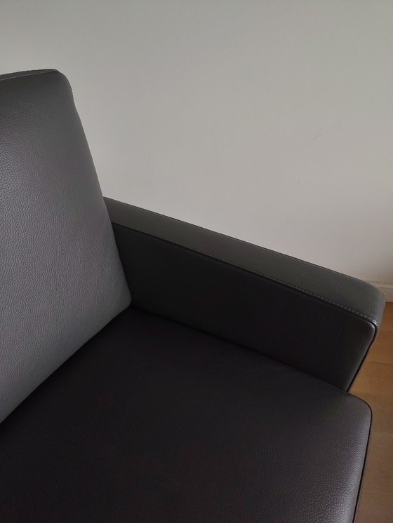 Image 1 of Leolux 3- en 2,5-zit in grijs kalfsleer