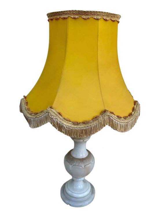 Image 1 of Large antique alabaster lamp