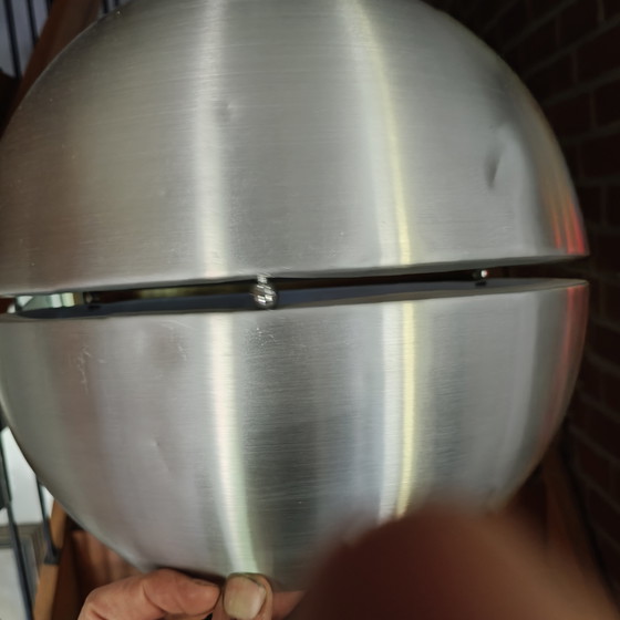 Image 1 of Space Age UFO hanglamp van geborsteld aluminium