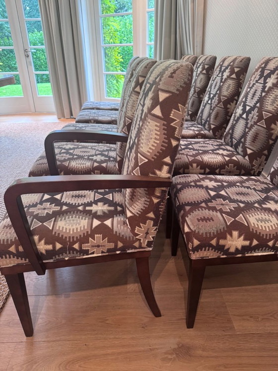 10 x Giorgetti stoelen – Eetkamerstoelen, Textile, Wood (photo 5 of 5)
