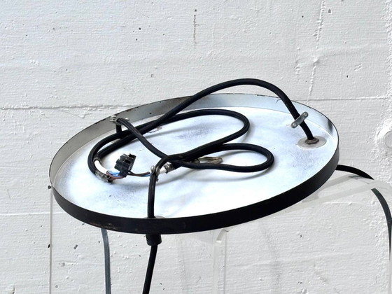 Image 1 of Space-age pendant lamp with three colored metal shades, 1970s