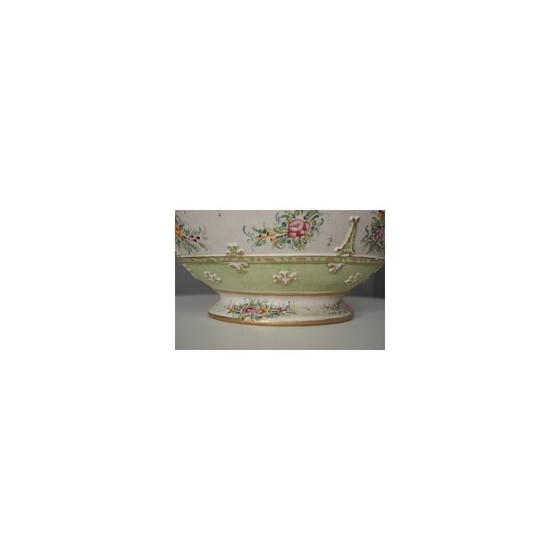 Image 1 of Vintage hand-decorated ceramic vase by G. Deruta, 1970