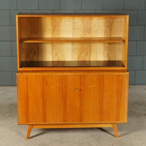 Vintage Buffetkast/Vitrinekast – Bohumil Landsman – Jitona – Jaren 60 – vitrinekasten, Glass, Wood