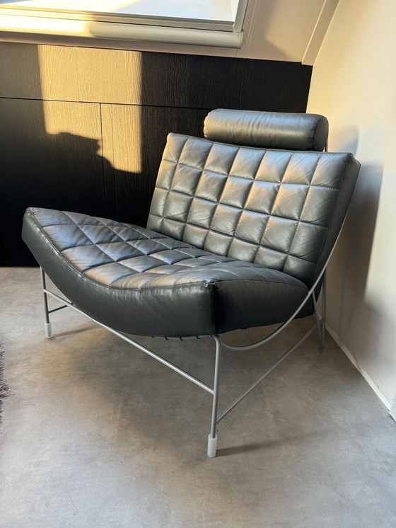 Image 1 of Poltrona Leolux Volare in pelle grigia