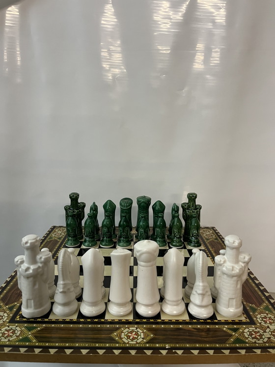 Juego de ajedrez de cerámica grande con tablero. – Objetos decorativos, Ceramic (photo 5 of 7)