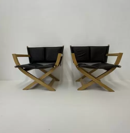 Set of 2 Danish folding chairs by Westnofa , 1970’s