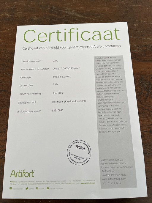 Artifort bank C600/3 Replace