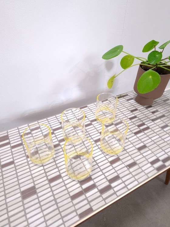 Image 1 of Set di bicchieri con strisce gialle Jena Glas