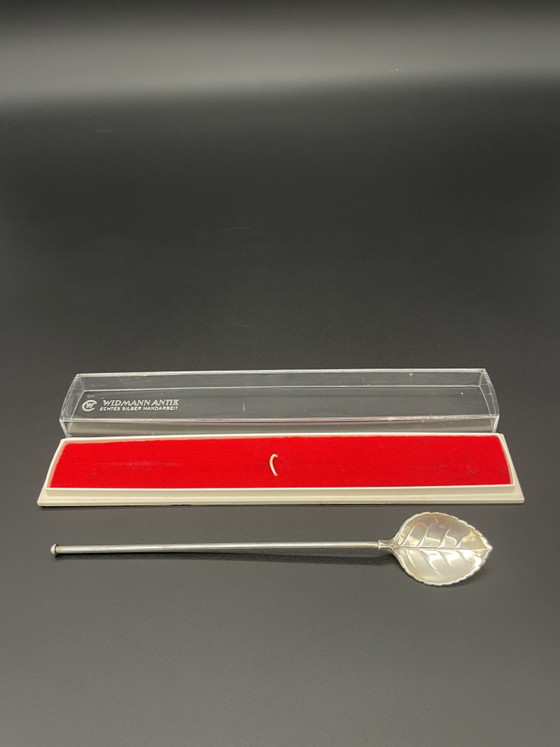 Widmann Antik Cocktail-Löffel mit Trinkhalm, Silber 835, OVP – Geschirr, Silver (photo 10 of 10)