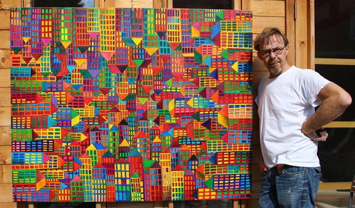 large painting 'gravity 2010'