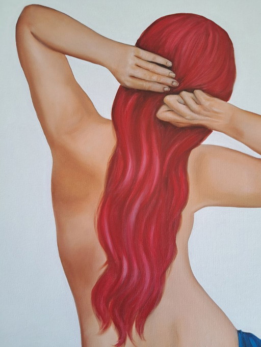 Artist painting - Marianne de Juillet - Artist painting