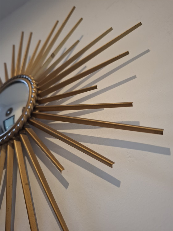 Image 1 of Espejo de sol de 39 cm. ¡Raro! Chaty Vallauris, firmado en 1960.