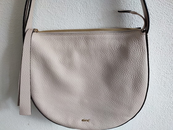 Abro Handbag Shoulder Bag Leather Cream Beige Very Good Condition (photo 3 of 15)