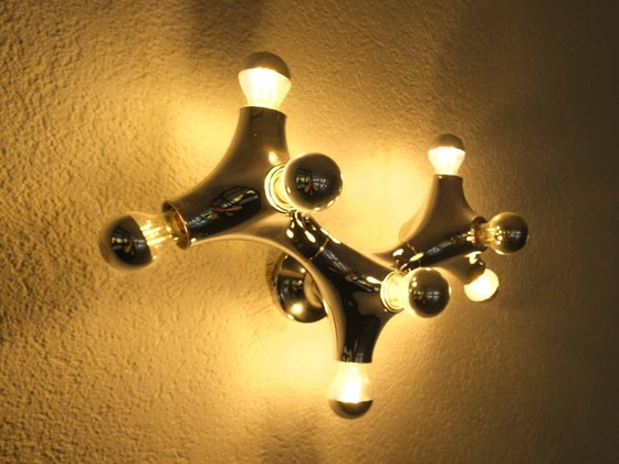 Image 1 of Lampe de plafond vintage Sputnik Gemini, style milieu du XXe siècle, par Gebrüder Cosack | Années 1970