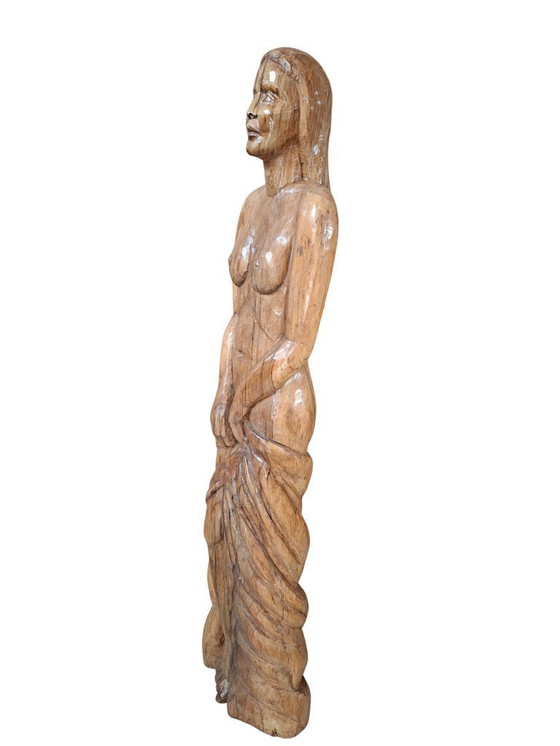 Image 1 of Important 20th Century Wooden Sculpture Female Nude '40