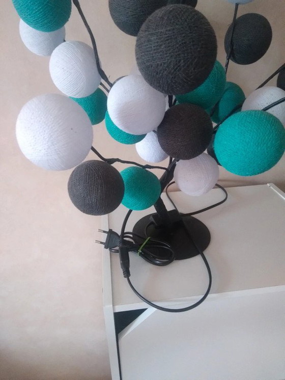 Image 1 of Tree Lamp With Cotton Beads