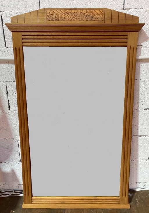 Specchio Art Déco con bordi smussati, risalente agli anni '30.