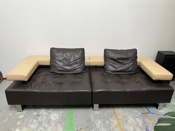 Montel leren bank – Bankstel, Leather, Metal (photo 3 of 6)