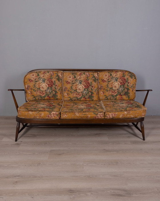 Image 1 of VINTAGE 1960s WOODEN SOFA DESIGNED BY L. ERCOLANI FOR ERCOL