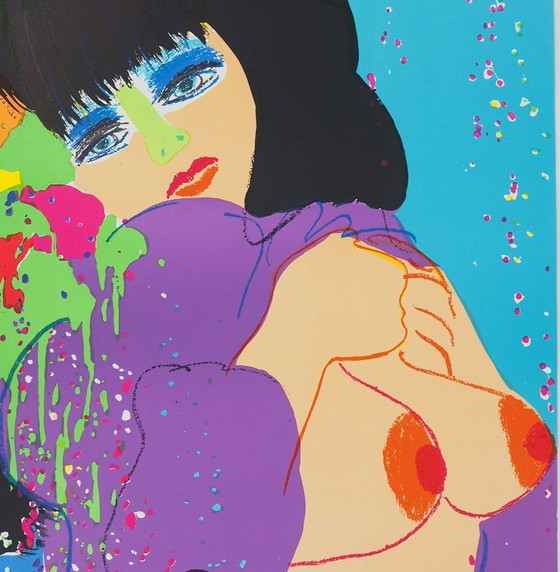 Walasse Ting: Blue: Intimate Moment, Original Signed Lithograph – Lithographs & prints, Paper (photo 3 of 5)