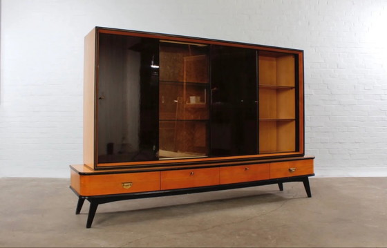Credenza vintage anni '50 di Musterring Highboard Vetrina Bar Cassettiera – Credenze, Wood (photo 3 of 17)