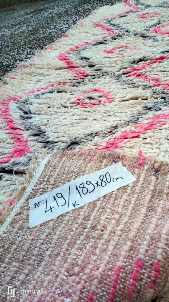 Image 1 of Handgeknoopt Berber kleed wol 189x80cm