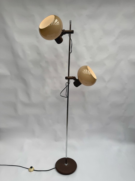 Lampada da terra vintage olandese a forma di fungo Herda | Anni '70, era spaziale – Lampade da terra, Chrome (photo 10 of 10)