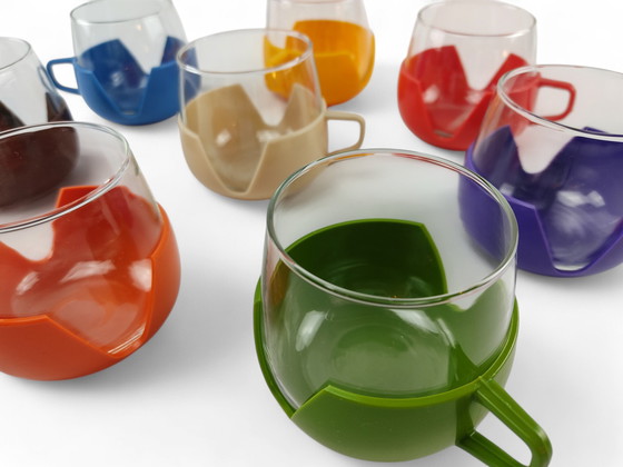 Image 1 of Set da tè 8 tazze Roly Poly per il tè Space Age anni '70 Vintage