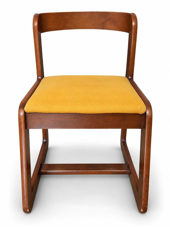 Set of 4 Willy Rizzo Chairs for Mario Sabot, Italy, 1970s – Dining chairs, Wood (photo 5 of 9)