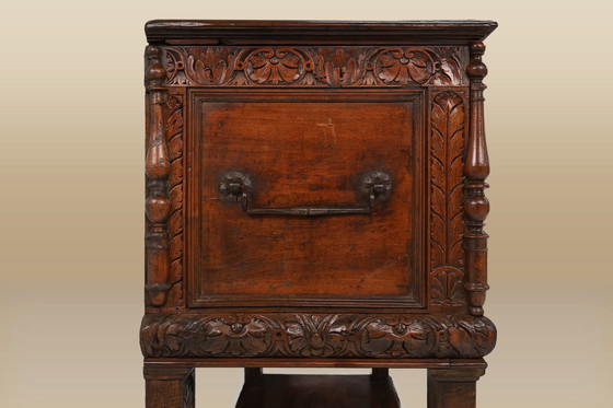 Image 1 of 16th Century Italian Renaissance Cabinet in Walnut with Rich Carvings