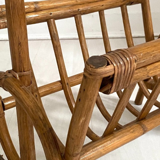 Portariviste in Rattan Vintage Anni '70 (photo 5 of 9)