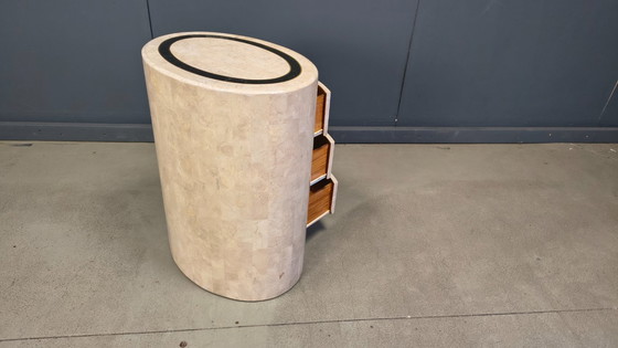 Image 1 of Vintage tessellated stone sideboard chest of drawers by Maitland Smith, 1980s