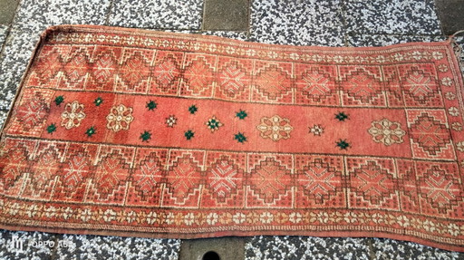 Handgeknoopt Berber kleed wol 167x75cm