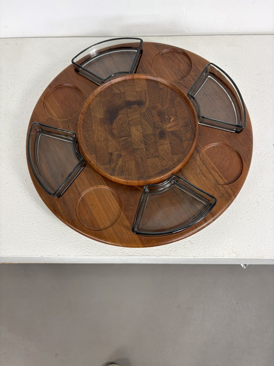 Image 1 of Digsmed Vintage Teak Lazy Susan Draaitableau Denmark