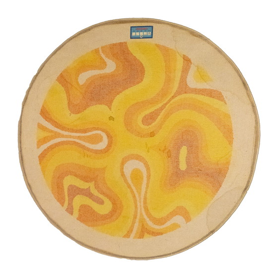 Image 1 of Tapis Desso "Amoeba" rond orange-jaune