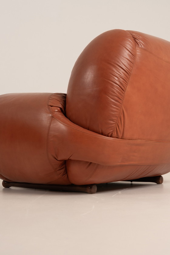 Image 1 of Italian Leather Lounge Chair