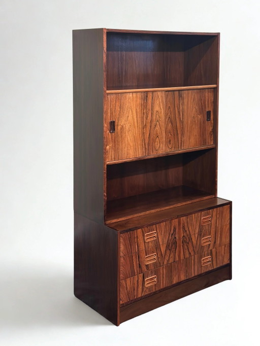 Palissanderhouten hoge boekenkast – high boards, Wood, Mid Century Modern