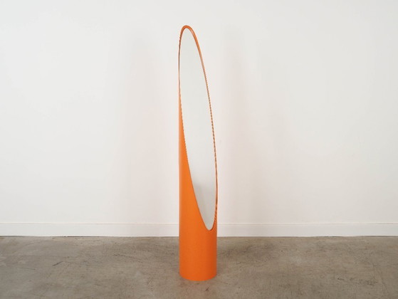 Image 1 of Orange ‘Lipstick’ mirror, Italian design, 1970s, designer: Rodolfo Bonetto