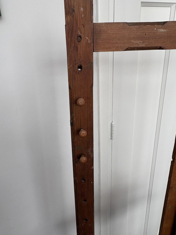 Image 1 of Cavalletto da pittore antico / cavalletto da studio – legno massello – regolabile – decorativo vintage