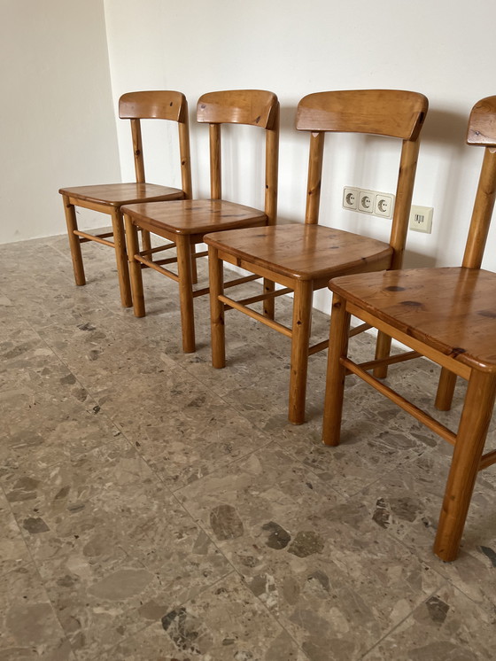 Image 1 of Originele Rainer Daumiller stoelen gemaakt van massief grenenhout.