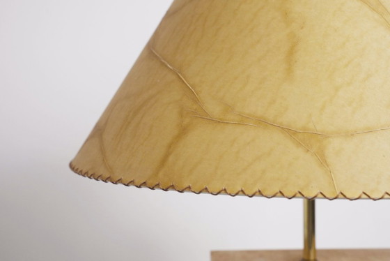 Image 1 of Vintage Marble Table Lamp Italian Art Deco Stone Lamp Geometric Marble Lighting Mid Century Modern Accent Lamp