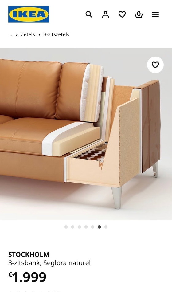 Image 1 of STOCKHOLM 3-seater sofa Ikea