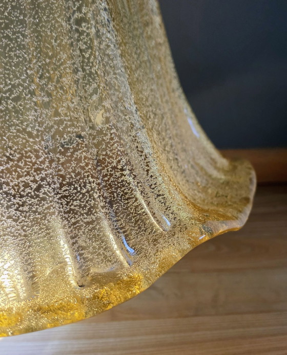 Kaiser Leuchten 1970, Suspension en Verre Givré, Métal, Doré (photo 3 sur 15)