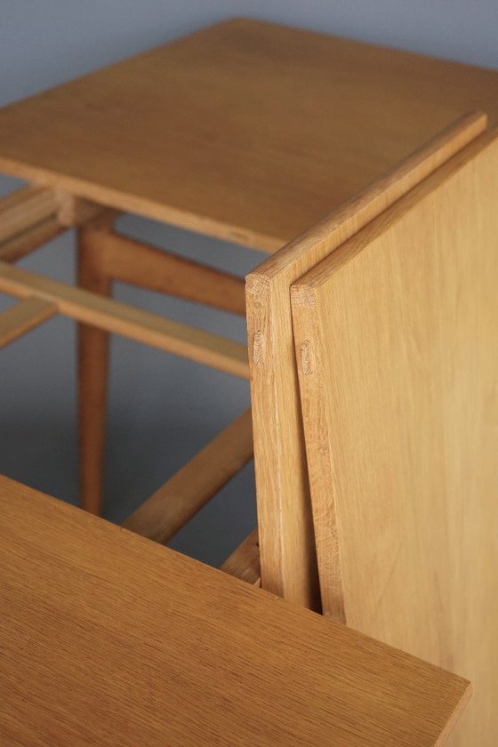 Image 1 of Table de salle à manger extensible en chêne Hans J. Wegner Modèle AT 310 par Andreas Tuck,1960s