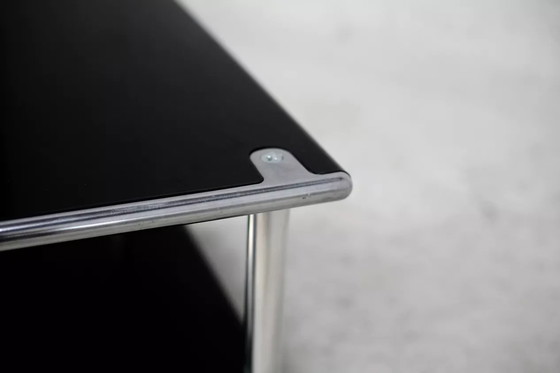 Image 1 of Table Basse "Space Age" en Acier Laqué Noir