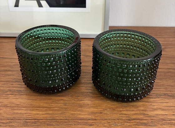 Image 1 of Iittala Kastehelmi Sfeerlicht Groen, Set van Twee Stuks