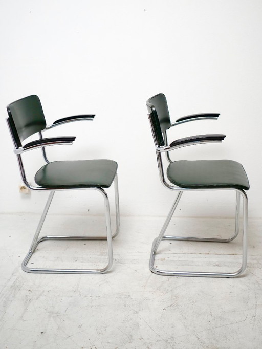 Coppia di sedie di design Bauhaus di Gispen