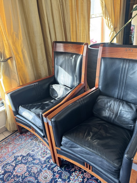 Image 1 of Hermosos asientos Art Deco del diseñador Art Deco Schuitema