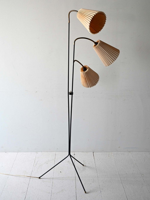 1950s Scandinavian floor lamp with three arms